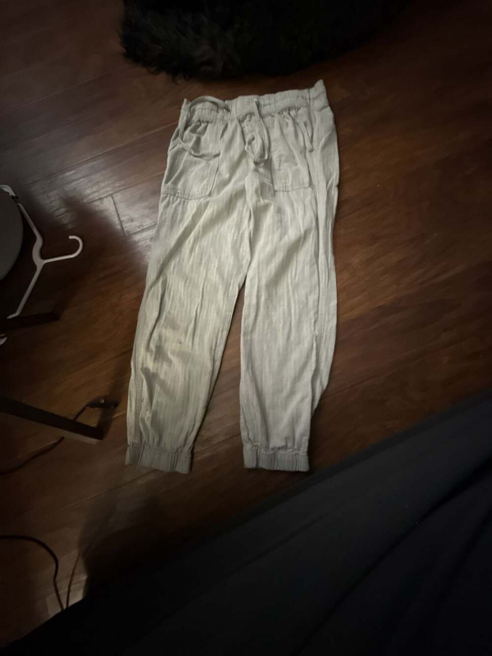 Gap Women's Size S Beige Linen Blend Drawstring Jogger Pants